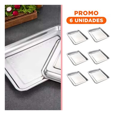 PACK6 FUENTE RECTANGULAR PARA CAFETERIAS 36X27X2CM