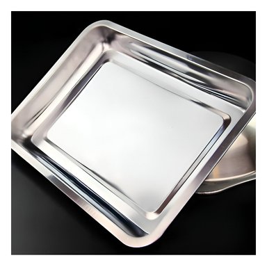 BANDEJA RECTANGULAR RESISTENTE 50X35X2CM Y+LIGAS DE REGALO