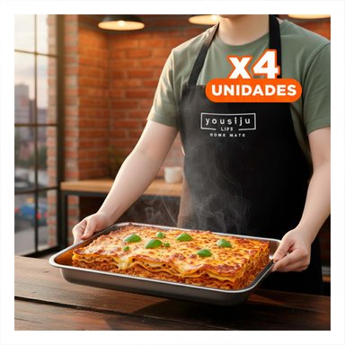 PACK4 FUENTE PARA SERVIR SNACK 45X35X2CM Y+REGALO STICKERS