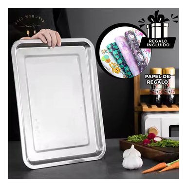BANDEJA PRACTICO PARA BOCADILLO 60X40X2CM Y+PAPEL DE REGALO