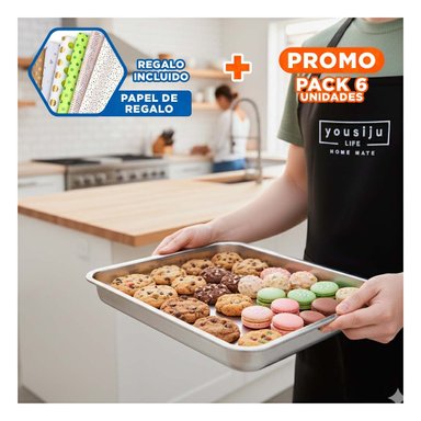 PACK6 FUENTE PARA REPOSTERIA 50X35X2CM Y+PAPEL DE REGALO