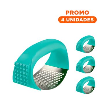 PACK4 RAYADOR COMPACTO DE AJO EN VERDE AGUA Y PLATEADO