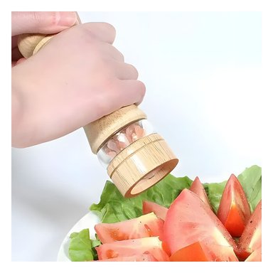 MOLINILLO PARA ESPECIAS 5X15.5CM DE MADERA Y+LIGAS DE REGALO