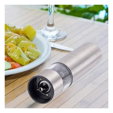 MOLINILLO PORTATIL PARA MESA EN PLATEADO Y+LIGAS DE REGALO