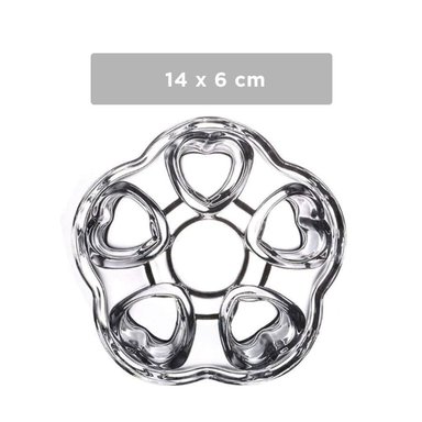 PACK12 PLATAFORMA DE COLOR TRANSPARENTE PARA TETERA INTEGRANDO FORMA DE CORAZON Y+PAPEL REGALO - 4
