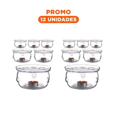 PACK12 BASE DE COLOR TRANSPARENTE CON ESTRUCTURA Y PLACA DE ACERO PARA TETERA Y+REGALO STICKER - 1