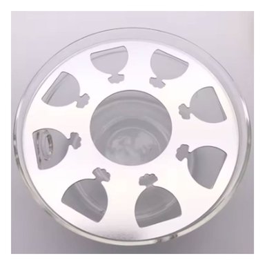 PACK12 PLATAFORMA DE COCINA DE COLOR TRANSPARENTE CON PLACA DE ACERO PARA TETERA - 2