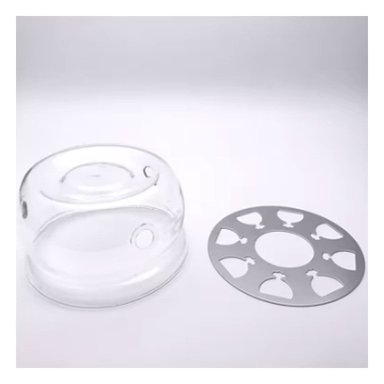 PACK12 PLATAFORMA DE COCINA DE COLOR TRANSPARENTE CON PLACA DE ACERO PARA TETERA - 3