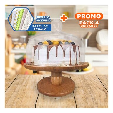 PACK4 BASE DE TORTA PARA FIESTAS 24CM Y+PAPEL DE REGALO