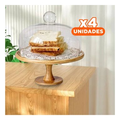 PACK4 BASE DE CUPCAKE CON CUPULA DE 24CM Y+REGALO STICKERS