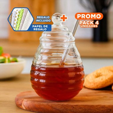 PACK4 TARRO CON ASA PARA LIQUIDOS DULCES Y+PAPEL DE REGALO