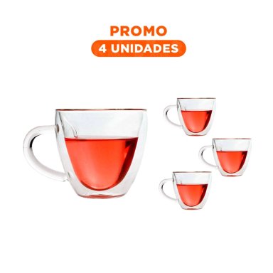 PACK4 VASO BOROSILICATO PARA SAN VALENTIN