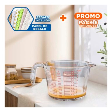 PACK6 ENVASE PARA PORCIONES EXACTAS Y+PAPEL DE REGALO