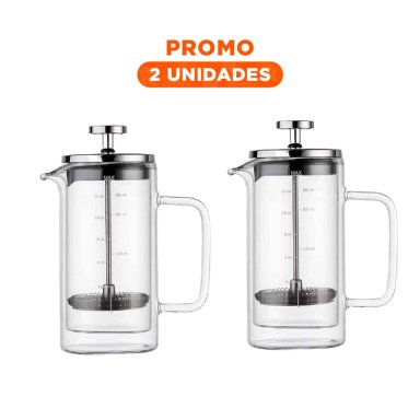 PACK2 PRENSA CON TAPA DE ACERO INOXIDABLE 350ML PD24-448