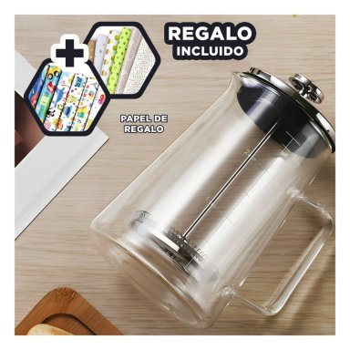 PRENSA PARA CAFE DE 350ML PD24-446 Y+PAPEL DE REGALO