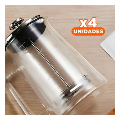 PACK4 CAFETERA PRACTICA DE 350ML PD24-446 Y+REGALO STICKERS