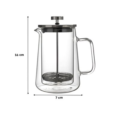 PACK4 PRENSA 350ML DE BOROSILICATO Y ACERO EN PRESENTACION DE COLOR TRANSPARENTE Y+PAPEL REGALO - 4