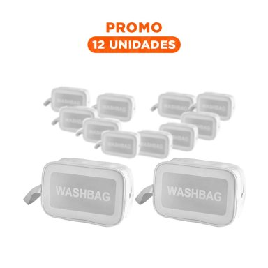 PACK12 NECESER RECTANGULAR EN COLOR BLANCO DE 22X13X7CM
