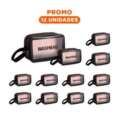 PACK12 NECESER RECTANGULAR EN COLOR NEGRO DE 22X13X7CM