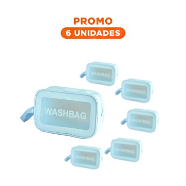 PACK6 BOLSA RECTANGULAR PARA LLEVAR DE COLOR CELESTE