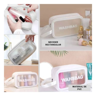 NECESER PARA ORGANIZAR PRODUCTOS DIARIOS 22X13X7CM BLANCO