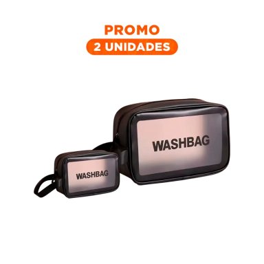 PACK2 NECESER PARA ORGANIZAR PRODUCTOS 22X13X7CM NEGRO