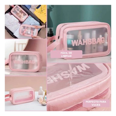 NECESER RECTANGULAR PARA ALMACENAMIENTO EN COLOR ROSADO