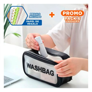 PACK6 ORGANIZADOR DE MAQUILLAJE NEGRO Y+PAPEL DE REGALO