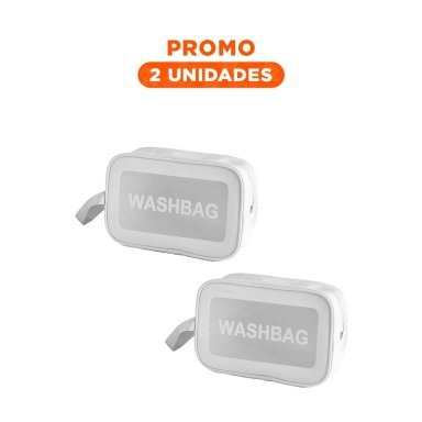 PACK2 NECESER PARA ORGANIZAR PRODUCTOS 22X13X7CM BLANCO