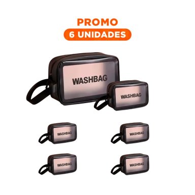 PACK6 ORGANIZADOR PRACTICO Y PORTATIL NEGRO22X13X7CM