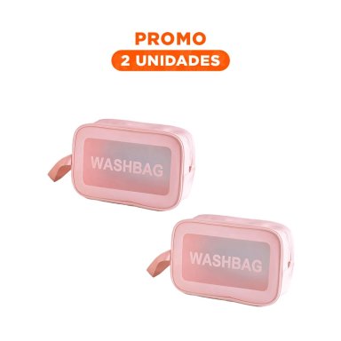 PACK2 NECESER RECTANGULAR PARA ALMACENAMIENTO EN COLOR ROSA