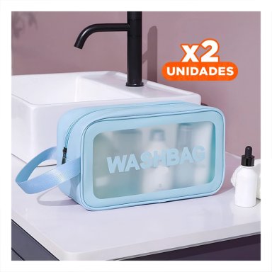 PACK2 NECESER DE MAQUILLAJE WASHBAG CELEST Y+REGALO STICKERS