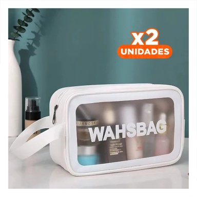 PACK2 NECESER DE COSMETICO 22X13X7CM BLANC Y+REGALO STICKERS