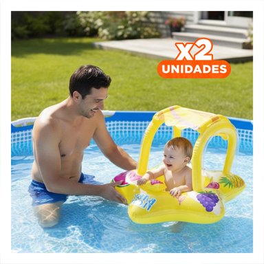 PACK2 BOYA DIVERTIDA AMARILLA INFLABLE PORTATIL PARA PISCINA Y JUEGO SEGURO Y+REGALO STICKER