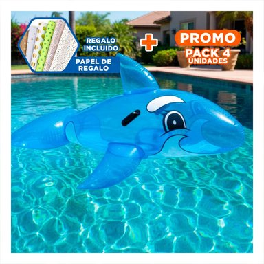PACK4 RECURSO DE JUEGO PARA PISCINA CON FIGURA MARINA Y+PAPEL REGALO