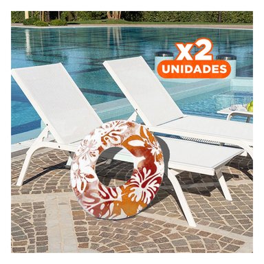 PACK2 RUEDA INFLABLE ANARANJADA DE 91 CM CON DISENO DE NATURALEZA MARINA Y+REGALO STICKER