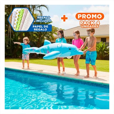 PACK4 RECURSO DE JUEGO PARA PISCINA CON FIGURA MARINA Y+PAPEL REGALO