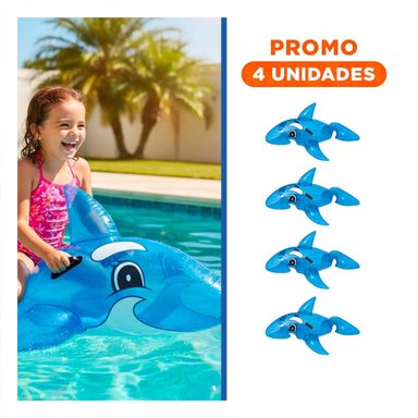 PACK4 FLOTADOR PARA AGUA CON DISENO DE BALLENA PARA EXTERIOR Y+REGALO STICKER