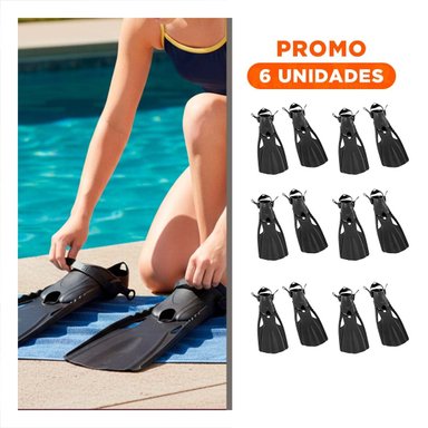 PACK6 ALETAS DEPORTIVAS NEGRO CON ACABADO SUAVE PARA USO PROLONGADO