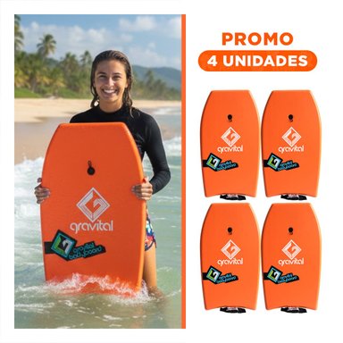 PACK4 ARTICULO ACUATICO BODYBOARD 37 PULGADAS 93,5 CM X 48,5 CM X 5,5 CM Y+REGALO STICKER