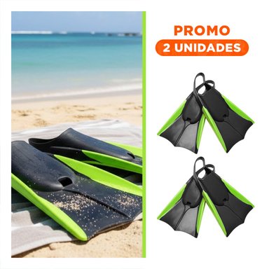 PACK2 ACCESORIOS ACUATICOS CON ALETAS DE CAUCHO PARA MEJOR PROPULSION