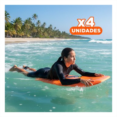 PACK4 PRODUCTO PARA OLAS BODYBOARD 37 PULGADAS 93,5 CM X 48,5 CM X 5,5 CM