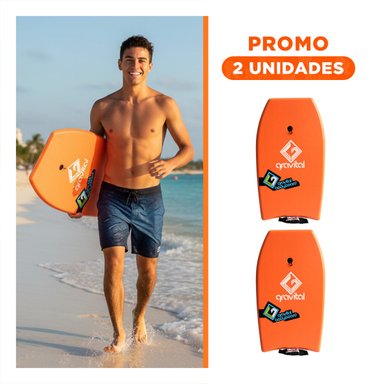 PACK2 DISPOSITIVO DIVERTIDO PARA NATACION INFANTIL CON BODYBOARD ANARANJADO