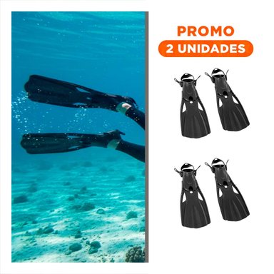 PACK2 PALETAS DE NATACION NEGRO CON ADAPTACION AL PIE PARA NADO COMODO