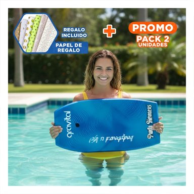 PACK2 EQUIPO BODYBOARD 42 PULGADAS COLOR AZUL PARA ACTIVIDADES DE OLAS Y+PAPEL REGALO