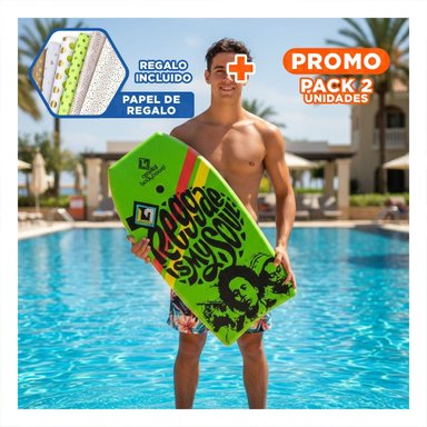PACK2 EQUIPO FLOTACION 37 PULGADAS 93,5CM X 48,5CM X 5,5CM VERDE LIMON Y+PAPEL REGALO