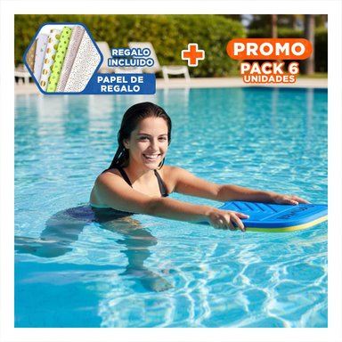 PACK6 ACCESORIO ACUATICO PARA ENTRENAMIENTO Y DIVERSION EN PISCINA Y+PAPEL REGALO