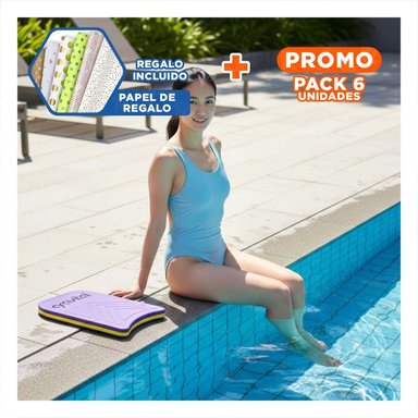 PACK6 ACCESORIO ACUATICO PARA ENTRENAMIENTO Y DIVERSION EN PISCINA Y+PAPEL REGALO