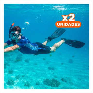 PACK2 EQUIPO DE NATACION NEGRO CON FORMA ERGONÓMICA PARA USO PROLONGADO Y+REGALO STICKER