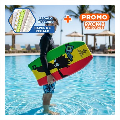 PACK2 IMPLEMENTO DEPORTIVO BODYBOARD 37 PULGADAS 93,5CM X 48,5CM X 5,5CM NIÑO Y+PAPEL REGALO